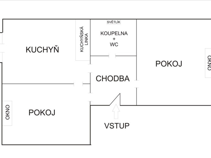 Byt 2+1 (71,4 m2), OV, s balkonem a zahradou, Čsl. armády, Děčín I - Děčín